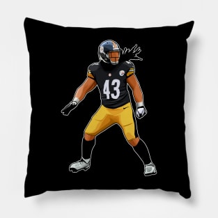 Troy Polamalu #43 Pursues The Play Pillow