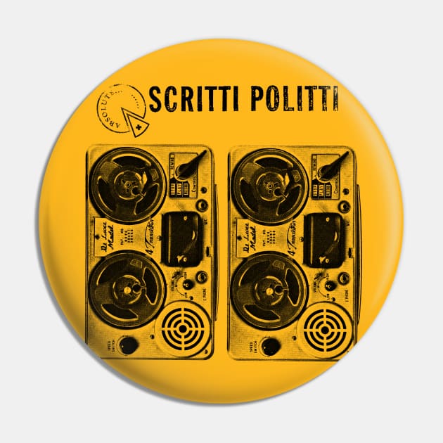 Scritti Politti //// Absolute 80s Sleeve Art Pin by DankFutura