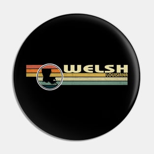 Welsh Louisiana vintage 1980s style Pin