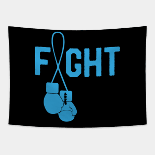 Cute Prostate Cancer Awareness Survivor Fighter Ribbon Tapestry