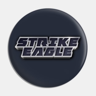 Strike Eagle Navy Chrome Logo Pin