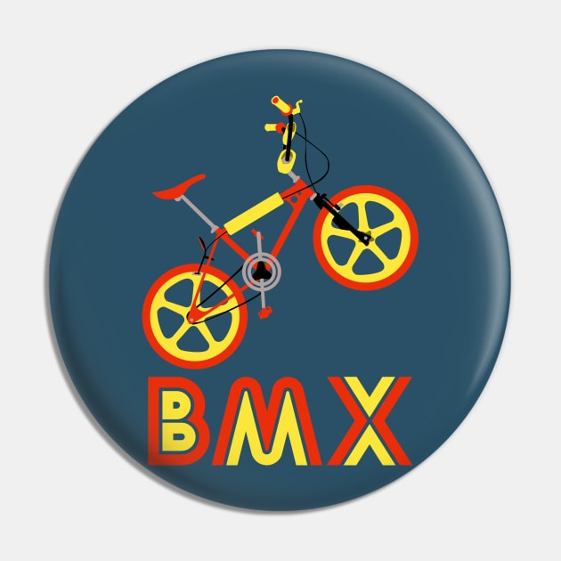 Red & Yellow BMX Burner Pin by Paulychilds