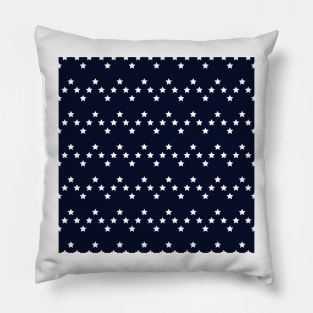 white stars usa pattern Pillow