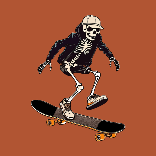 Preppy Skeleton - Skate Vibes by Salaar Design Hub