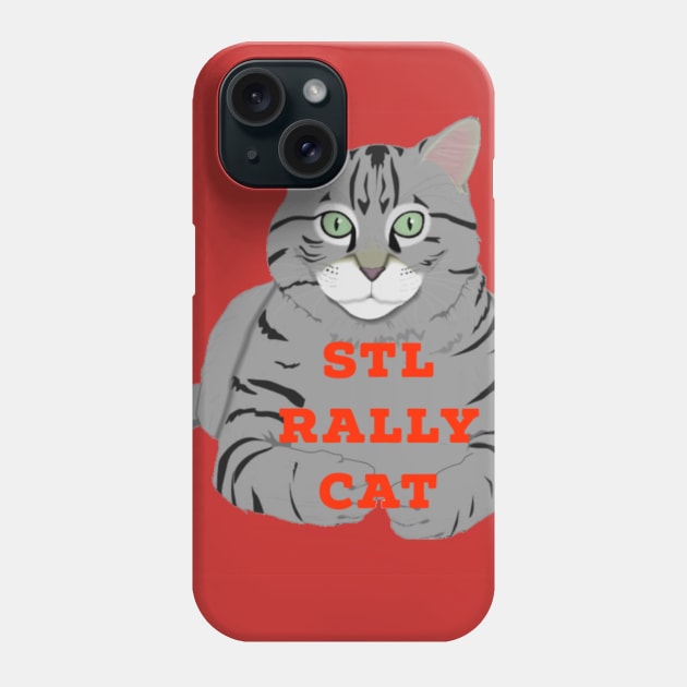 St. Louis Rally Cat Baseball T-Shirt Phone Case by Stasia