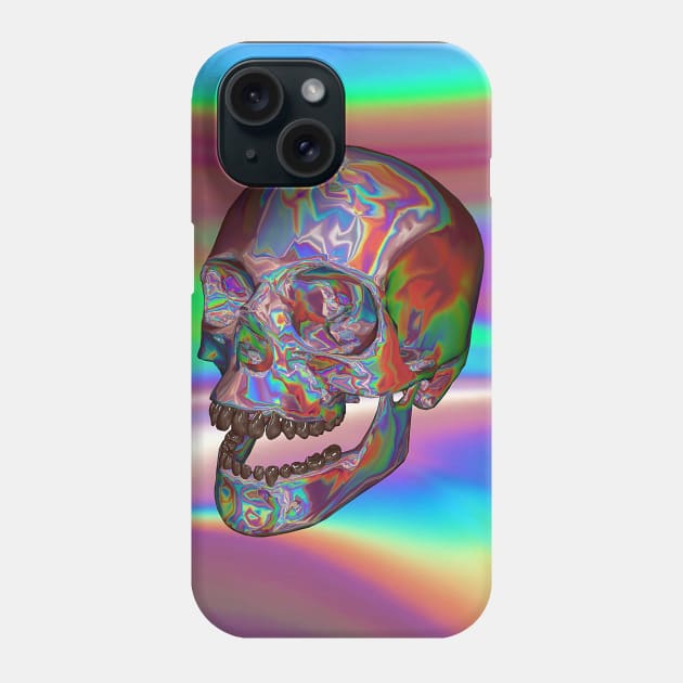 Aesthetic Rainbow Crystal Skull ∆∆∆∆ Graphic Design/Illustration Phone Case by DankFutura