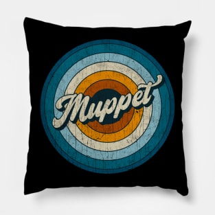 Muppet - Retro Circle Vintage Pillow