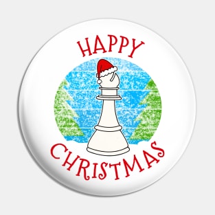 Christmas Chess Player Bishop Xmas 2022 Pin