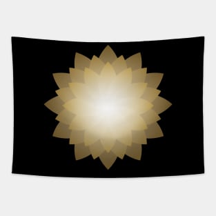 Golden mandala lotus vector Tapestry