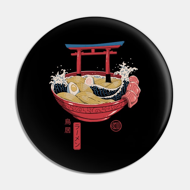 Sacred Ramen Pin by Vincent Trinidad Art