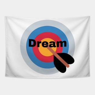 dream red archery target illustration Tapestry
