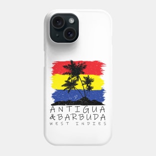 Antigua and Barbuda National Colors with Palm Silhouette Phone Case