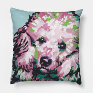 Standard Poodle Dog Bright colorful pop dog art Pillow