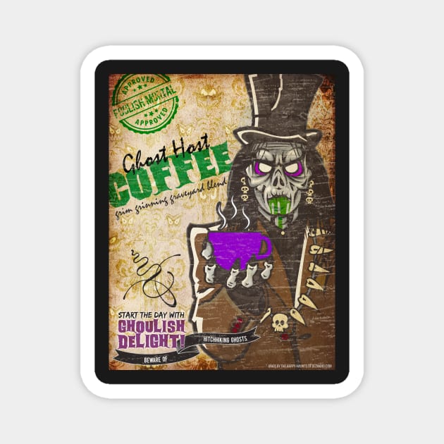 Haunted Mansion: Grim Grinning Coffee Magnet by AZTEdesigns