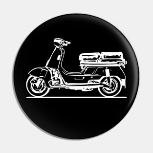 Juno M85 Motorcycle White Sketch Art Pin