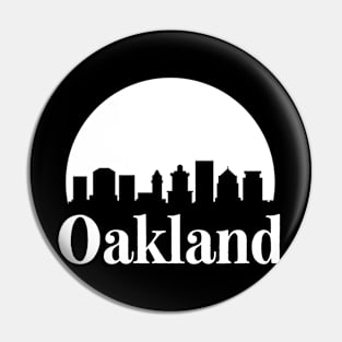 Oakland city skyline Pin