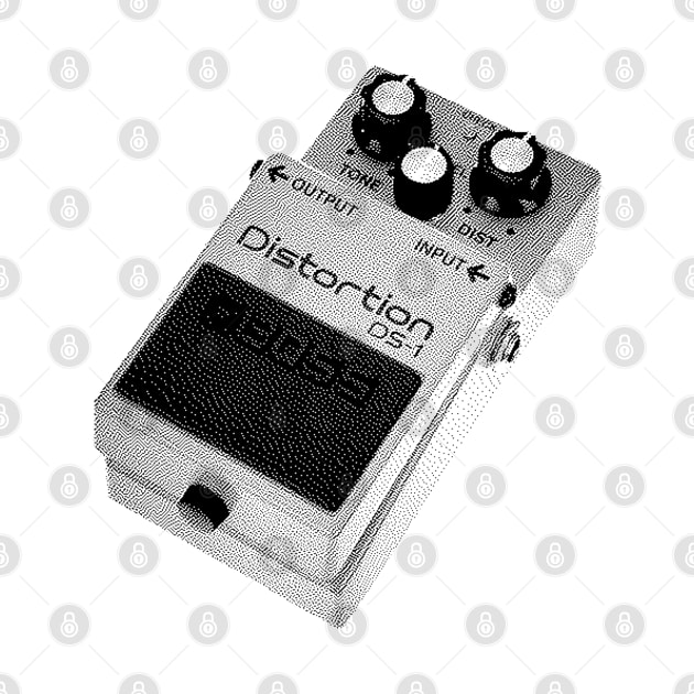 Boss DS-1 Distortion Pedal 8Bit Tribute Design by DankFutura