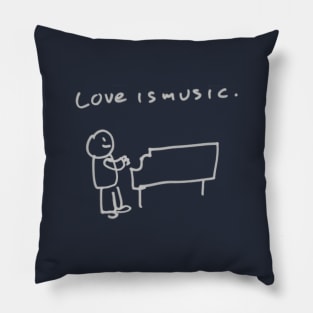 Love Is Music Pillow