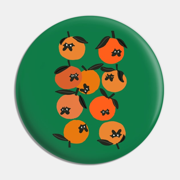 Oranges and Pugs Pin by huebucket