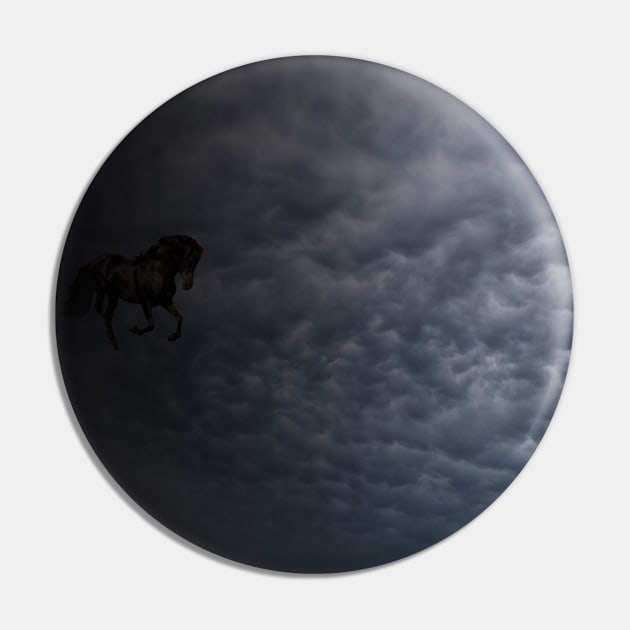 Fairy black horse galloping in clouds Pin by Khala