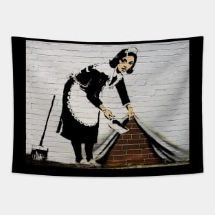 Banksy Cleaning Lady Tapestry