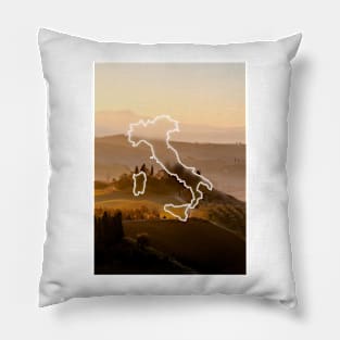 Italy Country Map | Luminous Landscapes Pillow