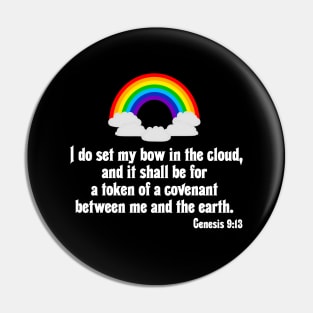 Rainbow Noah Covenant Bible Verse Genesis 9:13 Pin