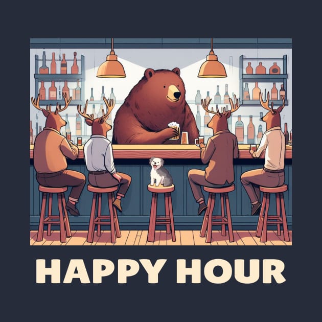 Deer Happy Hour (light text) by Beyond Vanilla