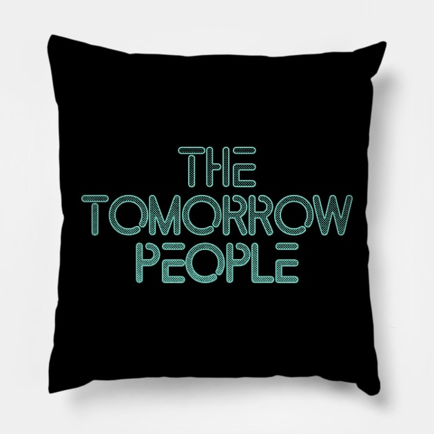 The Tomorrow People (blue logo for dark backgrounds) Pillow by BeyondGraphic