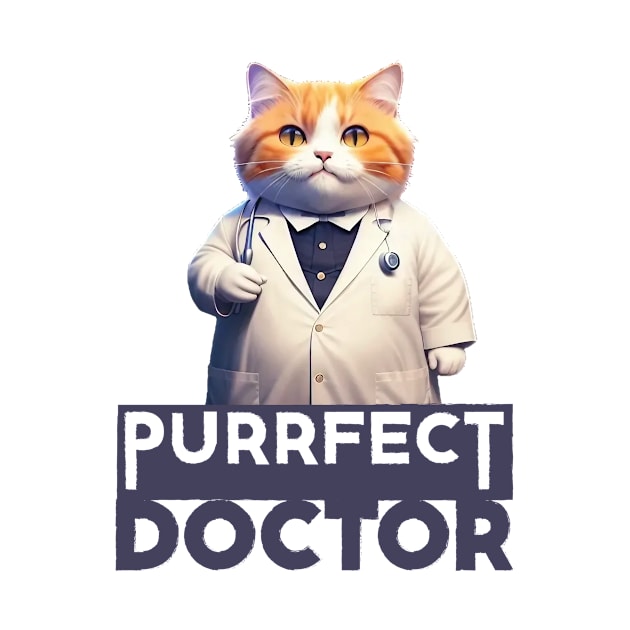 Just a Purrfect Doctor Funny Cat by Dmytro