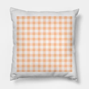 Peach Gingham by Suzy Hager Pillow