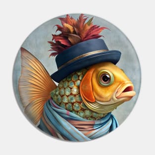 Fish head - surrealism weird art Pin