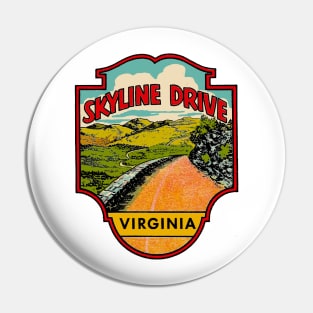 Vintage Skyline Drive Decal Pin