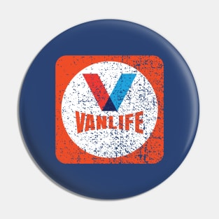 Vanlife Vintage logo, distressed Pin