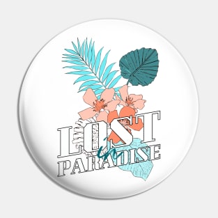 Lost in Paradise Tropical Flowers Pin