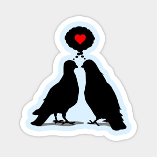 Love thinking Doves - Valentine Birds Magnet