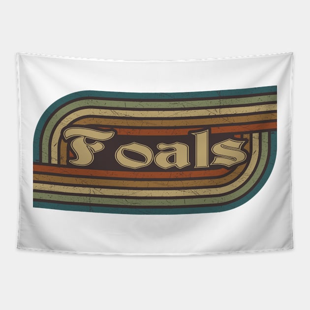 Foals Vintage Stripes Tapestry by paintallday