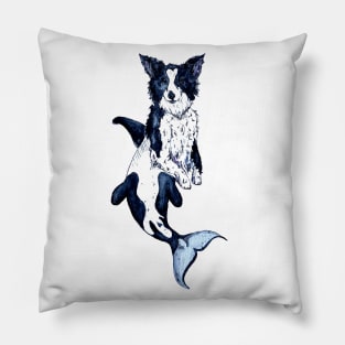 Border Collie Orca Whale Pillow