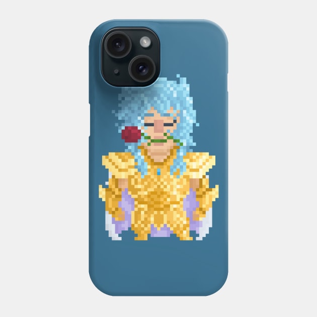 8-bit Gamer Saint Seiya Pisces Phone Case by YayPixel