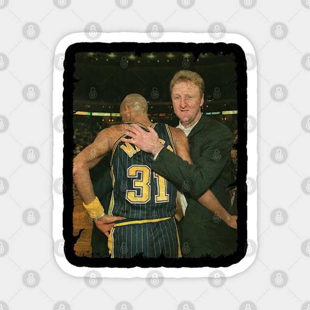 Larry Bird and Reggie Miller! - A Great and Underrated Coach and Player Duo! Magnet by Wendyshopart