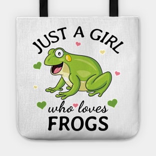 Just a Girl Who Loves frogs Gift Tote