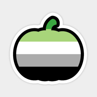 Halloween Pumpkin LGBT Flag Aromantic Magnet