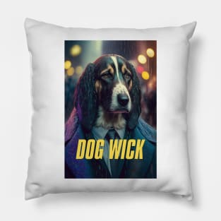 Dog Wick #2 with text Pillow