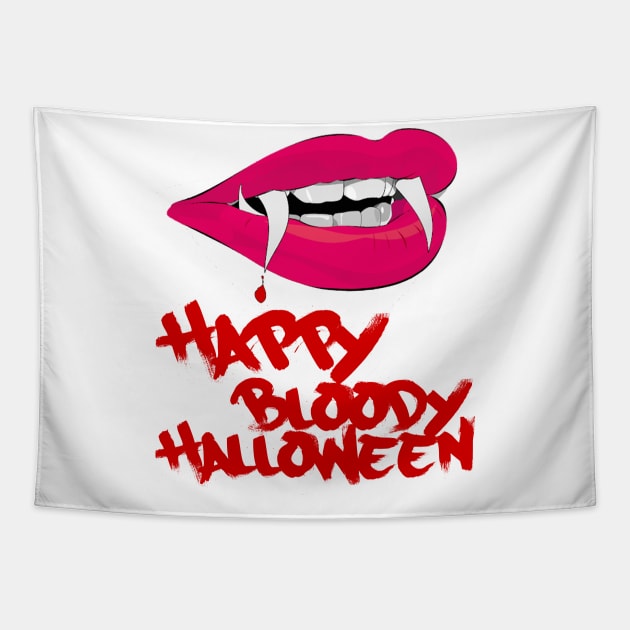 Happy bloody halloween Tapestry by sarahnash