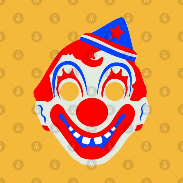 Vintage Halloween Clown Mask by carcinojen