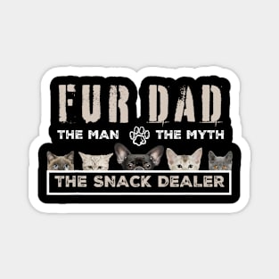 Mens Fur Dad The Man The Myth Men Funny Dog Cat Father's Day Magnet