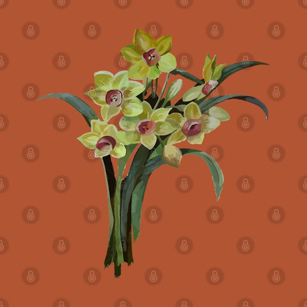 Lent Lily Spring Bouquet Vector by taiche