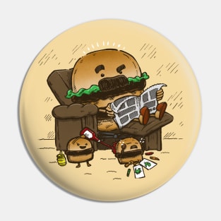 The Dad Burger Pin