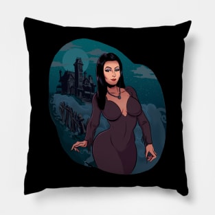 Morticia Addams Pillow