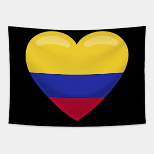 Colombia Flag Heart Tapestry